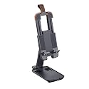 BKN® New 2021 K5 Multi Foldable Portable Mobile Phone Stand Holder for Desk, Desktop Stand Compatible with Mobile Phone/iPad/Tablet/Kindle (Black)
