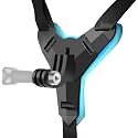 BKN Action Camera Helmet Strap Front Chin Mount Holder for GoPro Hero 10 Hero 9/8/7/6/5 DJI Osmo Action and Most Sports Action Cameras (Blue)