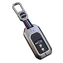 BKN Premium Metal Silicon Key Cover Compatible for Honda City | Civic 2023 2024 | Amaze | BR-V, CR-V, Jazz, WR-V 4 Button Smart Key | Full Protections Visible in Low-Light Conditions