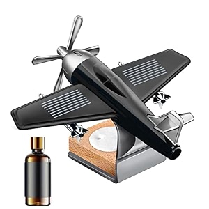 bkn trending aeroplane glider design solar car air freshener aromatherapy tablet car interior decoration accessories perfume diffuser gilder airplane black 1 count
