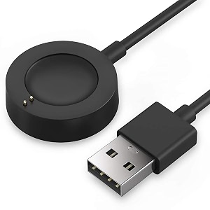 bkn usb magnetic charging cable for fossil gen 6 gen 5 gen 4 usb charging cable watch accessories smartwatch black 2pin1m
