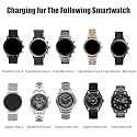 BKN USB Magnetic Charging Cable For Fossil Gen 4 Venture HR/Explorist HR, Gen 5 Carlyle Men/Julianna Women, Fossil Sport (Black, 4Pin)