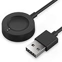 BKN USB Magnetic Charging Cable for Fossil Gen 6/ Gen 5/ Gen 4 USB Charging Cable Watch Accessories Smartwatch (Black, 2Pin),1M