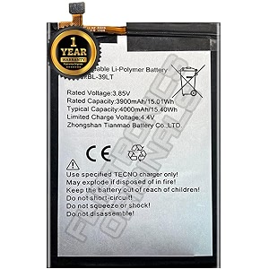 bl-39lt battery for tecno spark 4 kc8 camon 12  cc7s battery with 1 year warranty k231