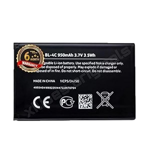 bl-4c battery for nokia 6100 6125 6136 6170 6300 7705 7200 7270 8208 1202 1265 1325 1661 2220 2220s 2650 2652 2690 2700 3108 3500c battery with 6 month warrranty rr108
