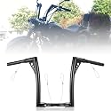 Black 12" Ape Handlebar Z bar with Pull Wires for Most Harley