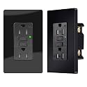 Black 15A GFCI Outlet TR WR Tamper & Weather Resistant, ETL Listed