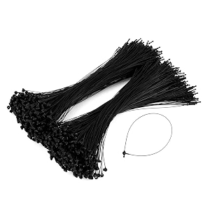 black 2000 pcs plastic loop lock pins tag fastener hook ties 3-inch