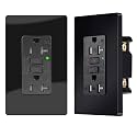 Black 20A GFCI Outlet TR WR Tamper & Weather Resistant, ETL Listed