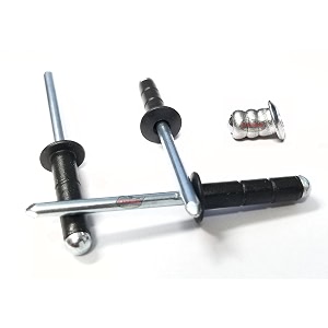 black 31634 aluminum small head with steel mandrel multi grip pop rivets fasteners 275 - 598 grip range