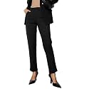 Black 4-Way Stretch Tapered Pants