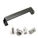 Black Aluminium Alloy Handle Rectangular Industrial Pull Handle for 30/40 Series European Standard Aluminum Extrusion Profile Accessories 180mm