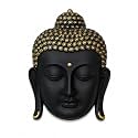 Black amp Gold Buddha Face Wall Hanging