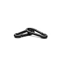 Black &amp; Silver Zinc-Galvanized Heavy Duty Bushcraft Carabiner Spring Snap Clip Link Hooks 200-500lb Load 2, 6 &amp; 12 Packs