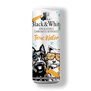 black amp white tonic water pack of 4 x 250 ml  premium sparkling tonic with classic quinine bitterness  refreshing carbonated mixer for cocktails amp mocktails  crisp balanced tonic with smooth bubbles