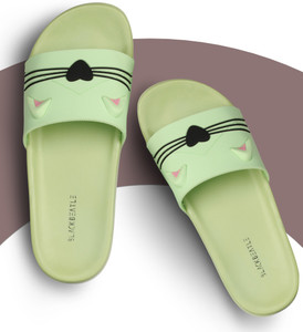 black beatle lightweightwalkingstylish daily use sllippers women women slippers green  5
