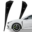 Black Car Fender Side Vents Decoration Sticker Trim ABS Material Spoiler Fender Decorative Stickers Air Flow Intake Hole Grille Auto Exterior Universal Accessories (Black)