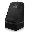 Black Car Seat Travel Bag with Zipper for Airplane – Secure, Water-Resistant 900D Fabric with Padded Shoulder Straps, Luggage Tag, Non-Slip Base & 20x20x35 Inch Size (Black)
