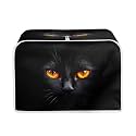 Black Cat Giftable Toaster Protector – Lightweight Quilted Fabric &amp; Top Hook, Perfect for 2-Slice Kitchen Appliances