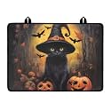 Black Cat Pumpkin Print Top Cover for Electric Stove, 30 x 21 Inch Stove Top Protector, Ceramic Glass Electric Stove Top Cover, Glass Stove Top Protector Halloween Kitchen Decor