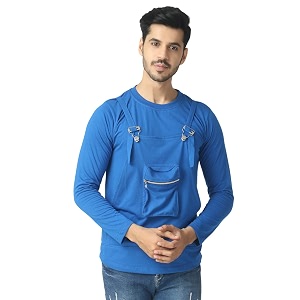 Black Collection Solid Men Dungaree Style Full