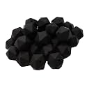 Black Color 30pcs 14mm Silicone Polygonal Beads Silicone Geometric Icosahedron Beads for Mom Jewelry Handmade Lanyards Making Home Decor