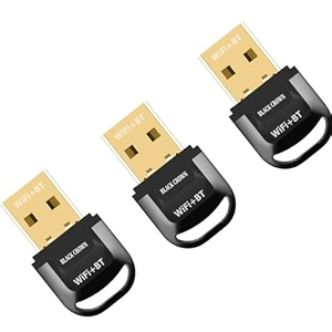 black crown 24 usb wifibluetooth 52 adapter plug amp play dongle for pc laptops keyboards mice headsets long range black pack of 3