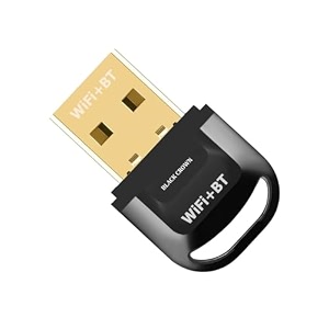 black crown 24 usb wifibluetooth 52 adapter plug amp play dongle for pc laptops keyboards mice headsets long range black pack of 2