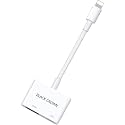 BLACK CROWN Lighting to HDMI Adapter Digital AV, for Pad Phone to HDMI Adapter 1080P with Lighting Charging Port Compatible with Phone and Pod Models and TV Monitors Projectors