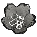 Black Crystal Flower Jewelry Ring Dish, Clear Trinket Bowl, Cute Nightstand Decor Ring Holder for Women, Home Decor Gifts for Women, Wedding, Birthday, Mother's Day