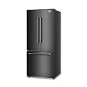 BLACK+DECKER 16 Cu. Ft. French Door Refrigerator, Built-in Ice Maker, Black