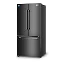 BLACK+DECKER 18 Cu. Ft. French Door Refrigerator, Built-in Ice Maker, Black
