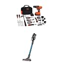 BLACK+DECKER 20V MAX Drill/Home Tool Kit with POWERSERIES Extreme Cordless Stick Vacuum, Blue (LDX120PK &amp; BSV2020G)