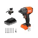 BLACK+DECKER 20V MAX POWERCONNECT Brushless Cordless ¼-in Hex Impact Driver Set with 2Ah Battery and Charger, 7 Pc Impact Driver Bit Set, 2000 In-Lbs Torque, 3200 RPM, LED Light, Ergonomic (BLIM78D1)