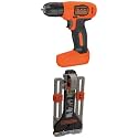 BLACK+DECKER 8V MAX Cordless Drill/Driver with MarkIT Picture Hanging Kit (BDCD8C & BDMKIT101C)