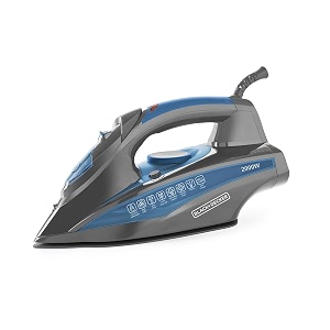 blackdecker steam iron  2000 watt 380 ml 2 yrs warranty  iron for clothes steam iron iron box steam press steam press steam iron press with anti drip non-stick ceramic sole blue
