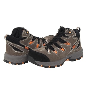 blackdecker high ankle grey suede leather safety shoes for men  double density  fiber toe  antistatic amp antislip  bxwb0168in  size-06