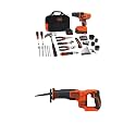 BLACK+DECKER LDX120PK 20-Volt MAX Lithium-Ion Drill and Project Kit w/ BDCR20B 20V Reciprocating Saw