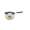 Black Diamond Heavy Gauge Sauce Pan with Induction Base Bottom and Sturdy Handles - 1.7 litres
