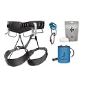 Black Diamond Momentum 4S Rock Climbing Harness Package, Anthracite, X-Small/Medium