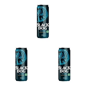 black dog soda water pack of 6 x 250 ml  premium carbonated water  zero sugar  no calories  perfect mixer for cocktails amp mocktail  refreshing sparkling drink