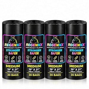 Black Garbage Bags for Dustbin120 PcsMedium 19