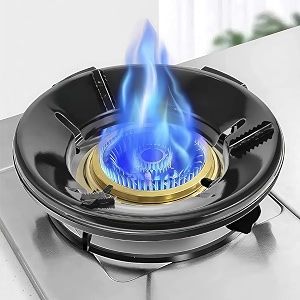 black gas saver burner stand pack of 2 - gas chula support stand with 4 legs fire amp windproof energy saving jali ring metal