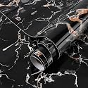 Black and Gold Marble with Gold Lines