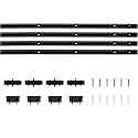 Plug‑in Track Rails 4‑Rail LED Track Kit H‑Type Inline Dimmer 13FT Black