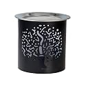 Black Iron Incense Warmer with Tree of Life Motif - Handmade, Strainer for Smoking with Tea Light, Aromatherapy Warmer, 8 cm Height - Perfect for Meditation and Spiritual Atmosphere