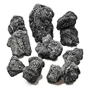 Black Lava Rock 30lb Natural Volcanic Stone for Fish Tank,10-12 Pcs 4-9 in