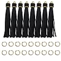 4.3'' Black Leather Tassels 12Pcs for Keychains