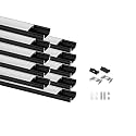Black LED Aluminum ChannelLED Strip Light Diffuser