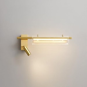 black led wall light with adjustable spotlight  3-color modern bedside wall lamp for bedroom study room amp hotel interiors metal  acrylic minimalist home lighting fixture